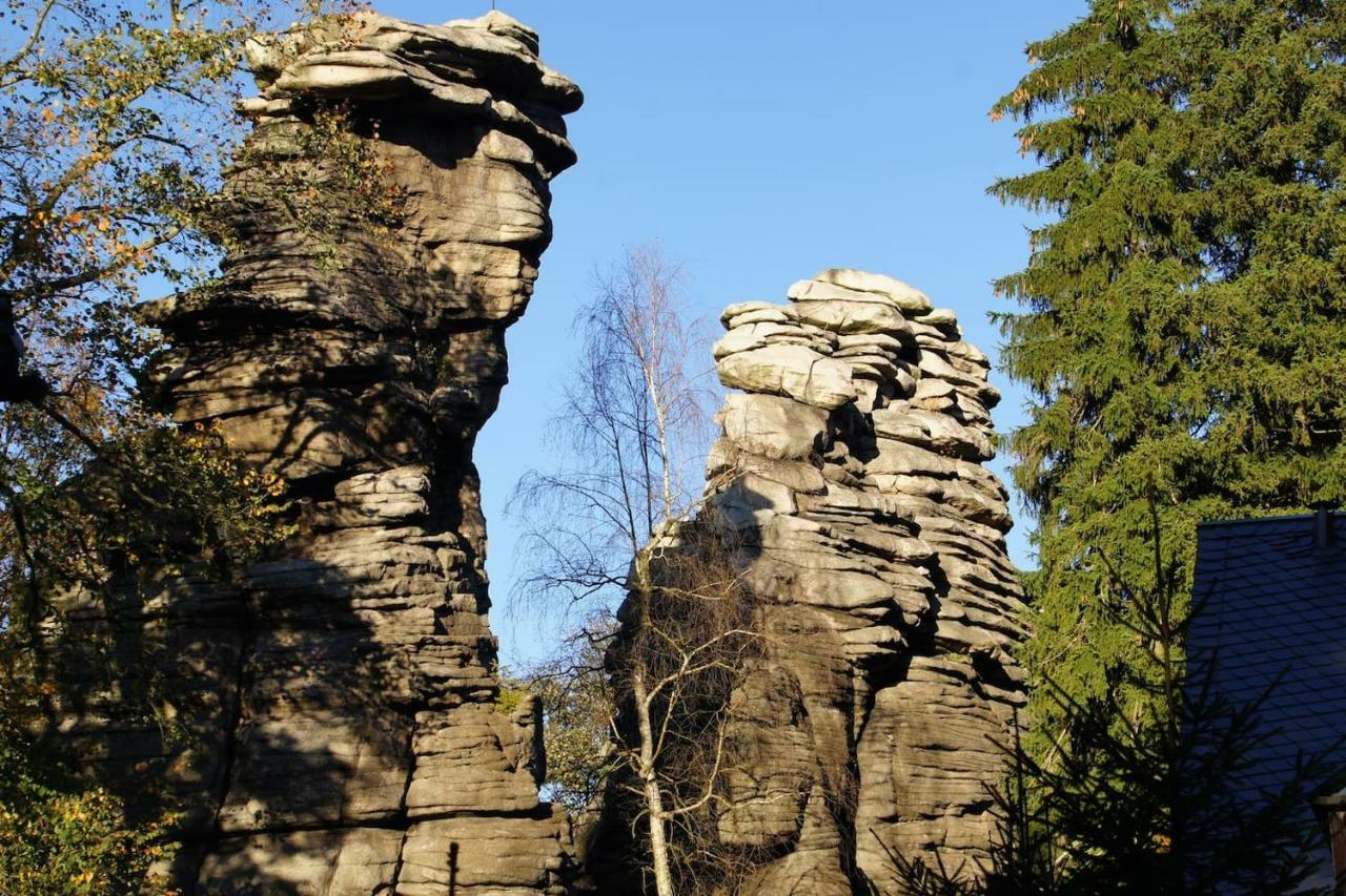 Im Erzgebirge Wandern, Fahrrad Fahren Oder Entspannen Ehrenfriedersdorf Exteriör bild